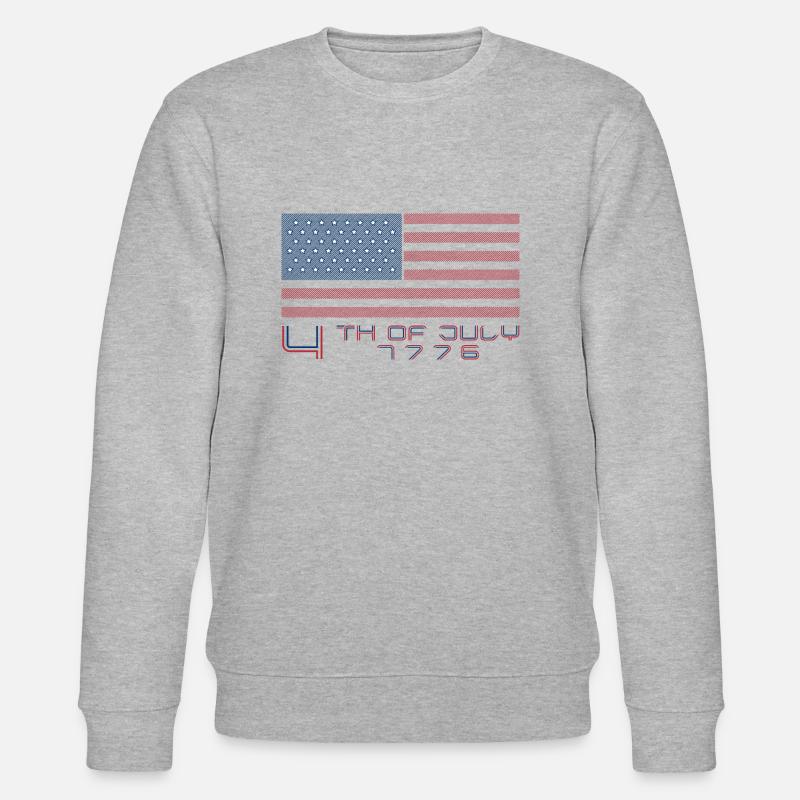 Unabhängigkeit vom 4. Juli - Stanley/Stella Unisex Bio-Sweatshirt CHANGER  - Grau meliert