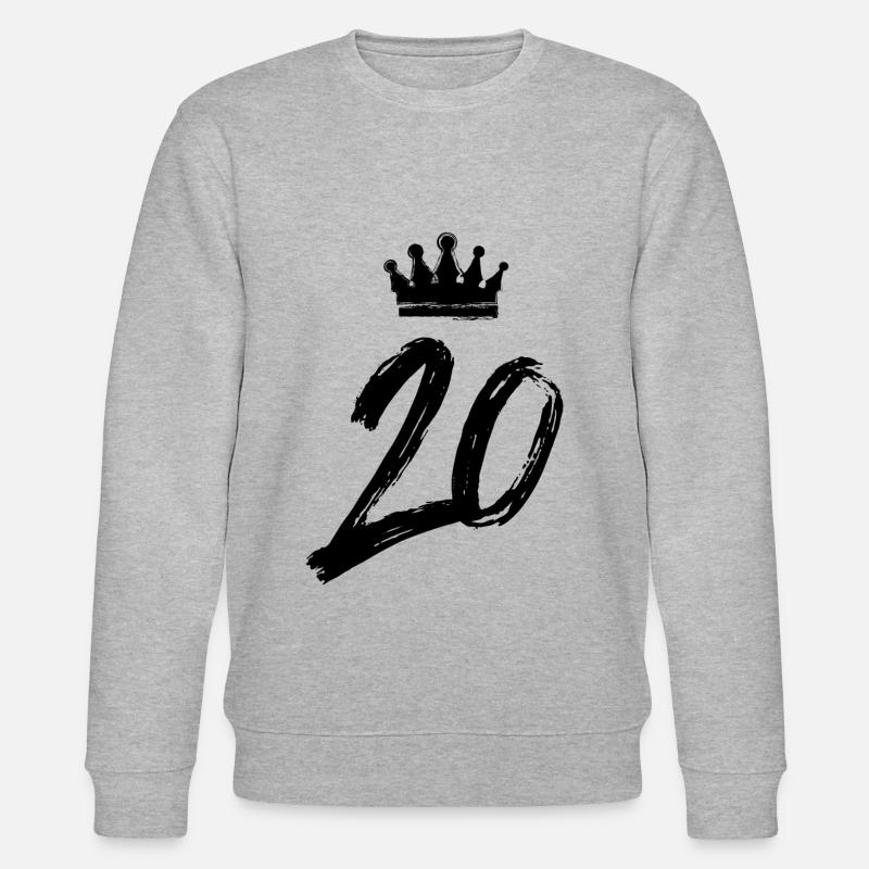 Couronne de 20 chiffres - Sweat bio CHANGER Stanley/Stella Unisexe - gris chiné