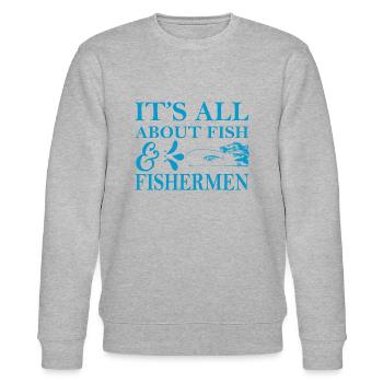 Fishermen - Stanley/Stella Unisex Bio-Sweatshirt CHANGER  - Grau meliert - Vorne - Nik (191cm) & Marisol (170cm)