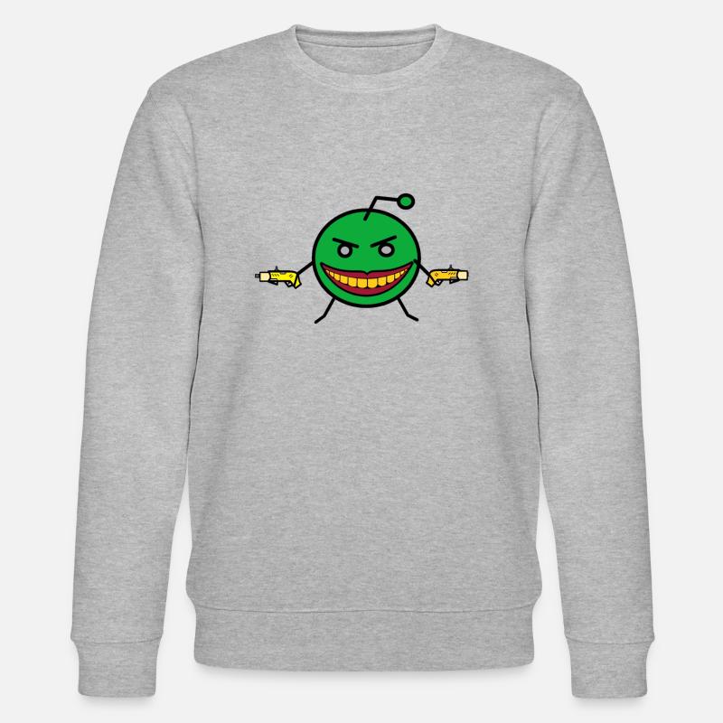 MOCHI WORLD ALIEN - Stanley/Stella Unisex Bio-Sweatshirt CHANGER  - Grau meliert