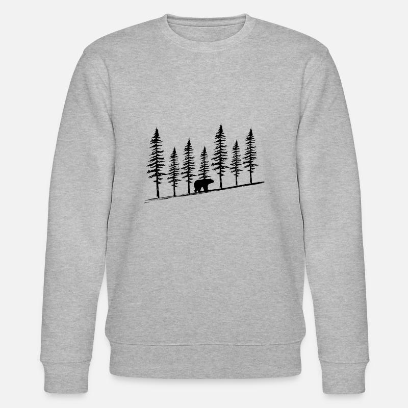 Landschaften Bärenbaum Linie - Stanley/Stella Unisex Bio-Sweatshirt CHANGER  - Grau meliert