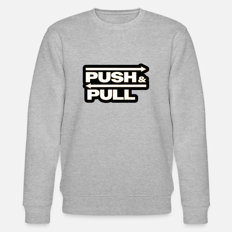 Push and Pull black - Stanley/Stella Unisex Bio-Sweatshirt CHANGER  - Grau meliert