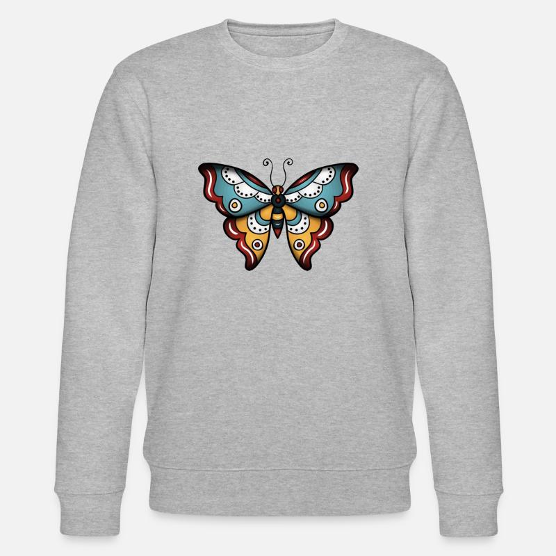 Schmetterling - Stanley/Stella Unisex Bio-Sweatshirt CHANGER  - Grau meliert