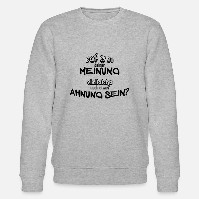 Meinung vs Ahnung - Stanley/Stella Unisex Bio-Sweatshirt CHANGER  - Grau meliert