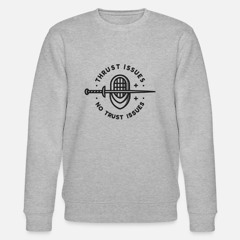Attack problems, not trust problems - Stanley/Stella CHANGER Unisex Organic Sweatshirt - heather grey