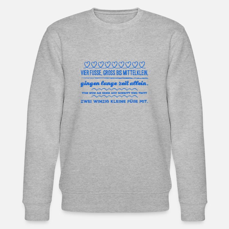 Geschenkidee Schwangerschaft Geburt - Stanley/Stella Unisex Bio-Sweatshirt CHANGER  - Grau meliert