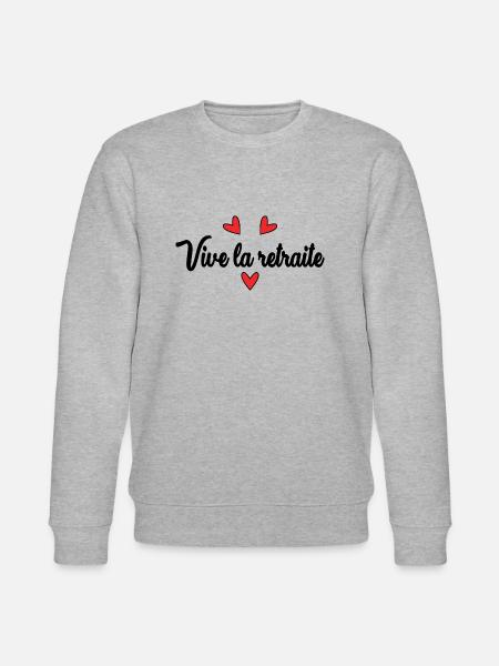 RETIREMENT. RETIREMENT. RETIRED. HAPPY RETIREMENT - Stanley/Stella CHANGER Unisex Organic Sweatshirt - heather grey