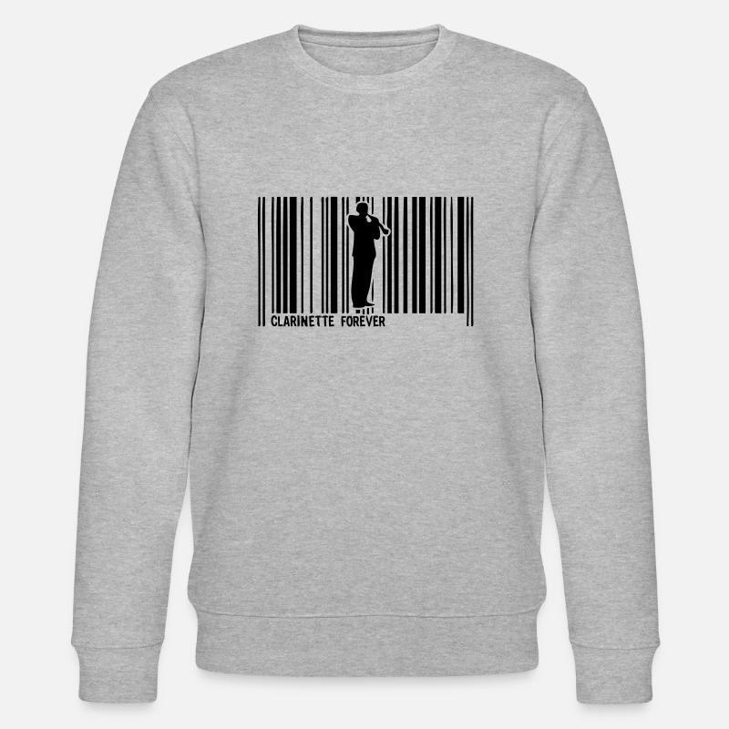 clarinet barre1 code - Stanley/Stella CHANGER Unisex Organic Sweatshirt - heather grey