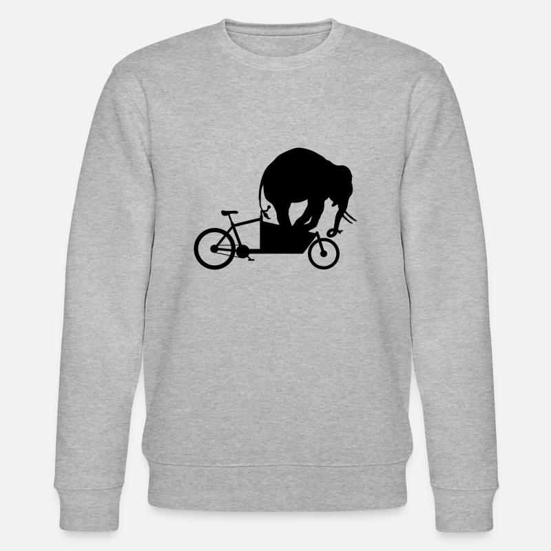Cargo wheel elephant - Stanley/Stella CHANGER Unisex Organic Sweatshirt - heather grey
