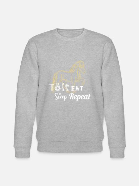 Tölter 04 eat tölt sleep V2 - Stanley/Stella Unisex Bio-Sweatshirt CHANGER  - Grau meliert