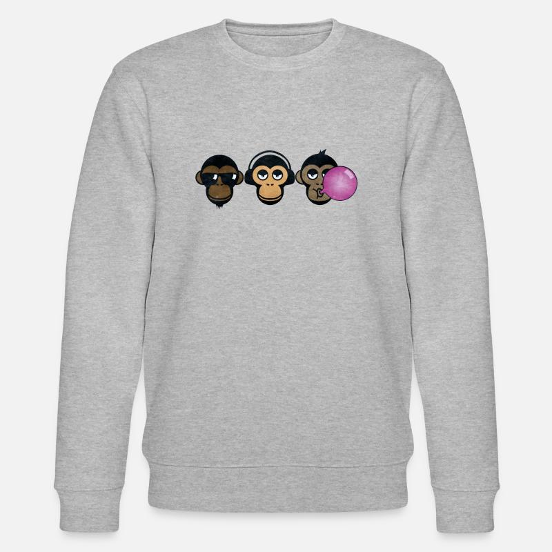 Three Monkey's - Stanley/Stella CHANGER Unisex Organic Sweatshirt - heather grey