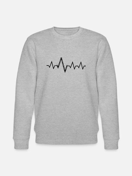 Necklace heartbeat - Stanley/Stella CHANGER Unisex Organic Sweatshirt - heather grey