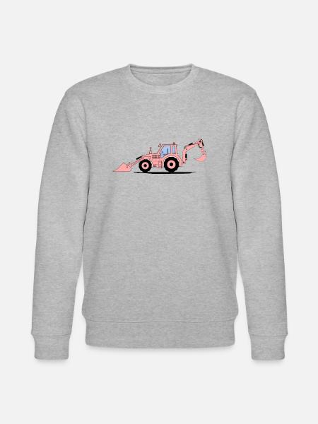 Traktorgravergraver Rosa - Stanley/Stella CHANGER økologisk unisex-sweatshirt - gråmelert