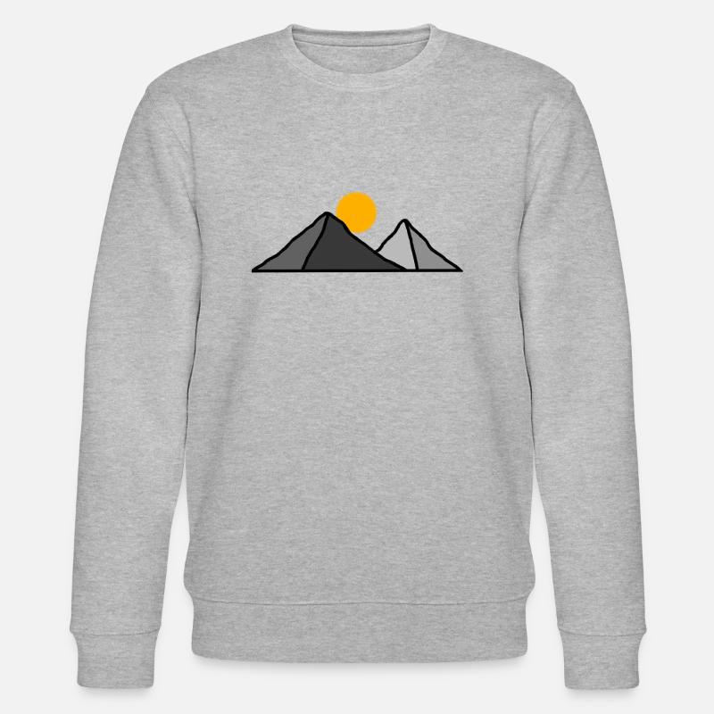 Berggipfel unter der Sonne - Stanley/Stella Unisex Bio-Sweatshirt CHANGER  - Grau meliert