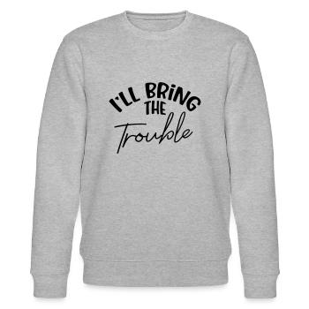 Let's Party 'til She's Married! JGA Trouble - Stanley/Stella Unisex Bio-Sweatshirt CHANGER  - Grau meliert - Vorne - Nik (191cm) & Marisol (170cm)
