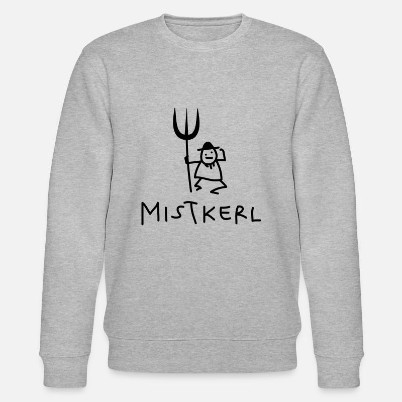 Kerl mit Mistgabel - Stanley/Stella Unisex Bio-Sweatshirt CHANGER - Grau meliert
