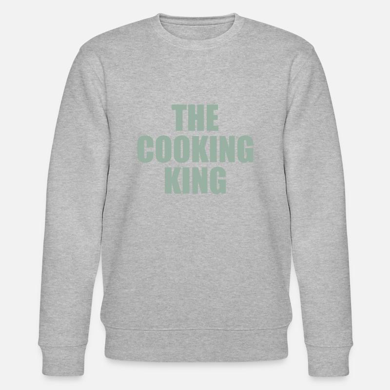 the cooking king - Stanley/Stella Unisex Bio-Sweatshirt CHANGER  - Grau meliert