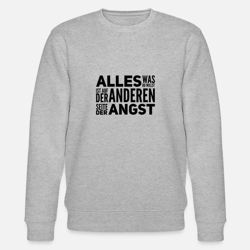geh durch die Angst - Stanley/Stella Unisex Bio-Sweatshirt CHANGER  - Grau meliert