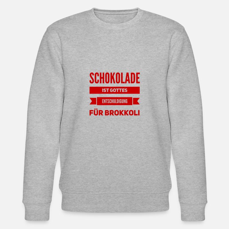 Schokolade geht immer - Stanley/Stella Unisex Bio-Sweatshirt CHANGER  - Grau meliert
