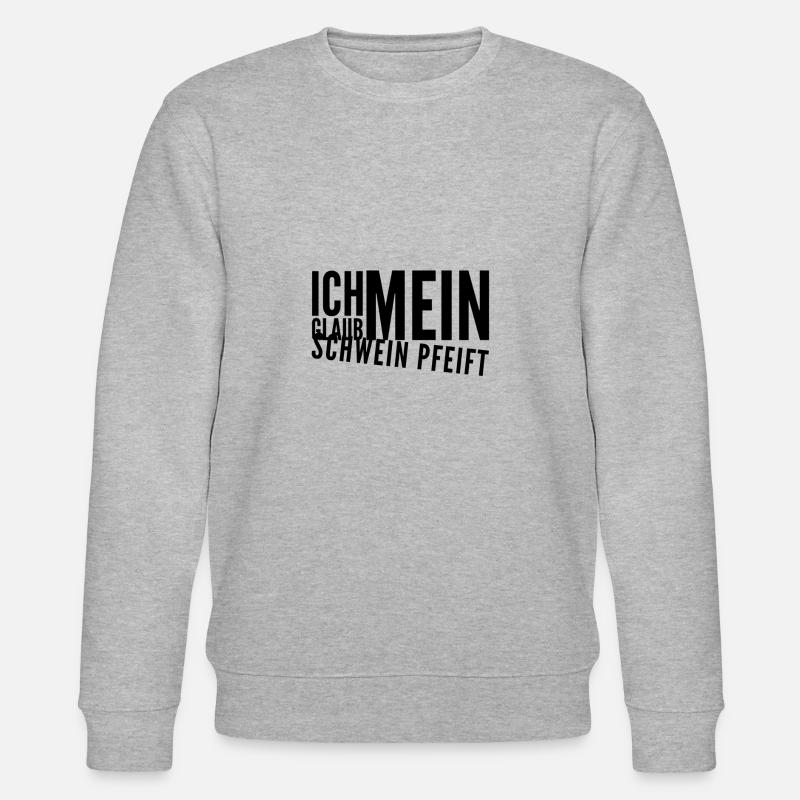 mein Schwein pfeift - Stanley/Stella Unisex Bio-Sweatshirt CHANGER  - Grau meliert