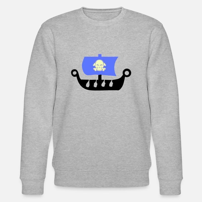 piratenschiff - Stanley/Stella Unisex Bio-Sweatshirt CHANGER  - Grau meliert