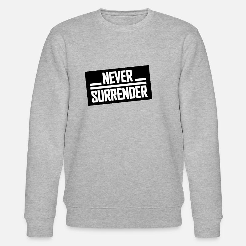 Never Surrender - Stanley/Stella Unisex Bio-Sweatshirt CHANGER  - Grau meliert