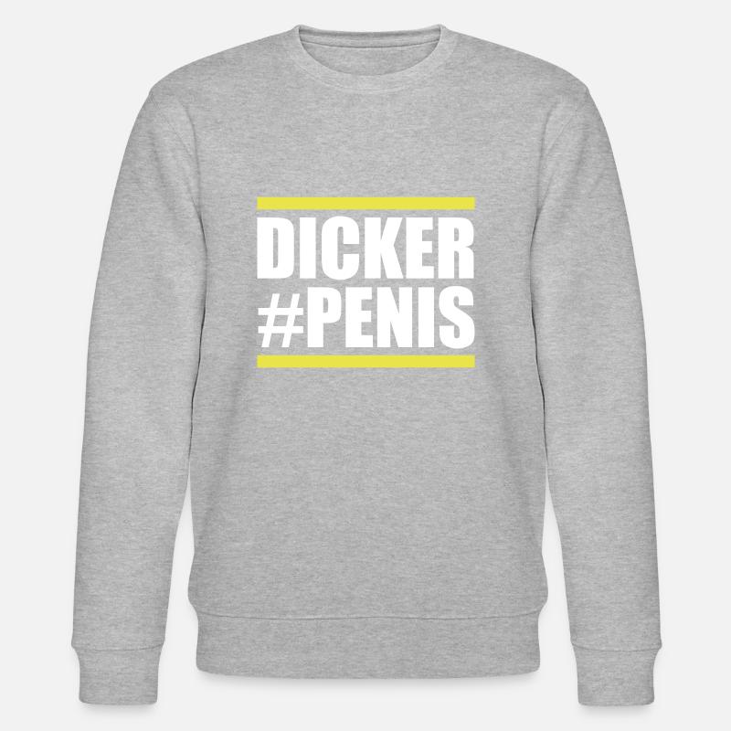 Dicker Penis - Stanley/Stella Unisex Bio-Sweatshirt CHANGER  - Grau meliert