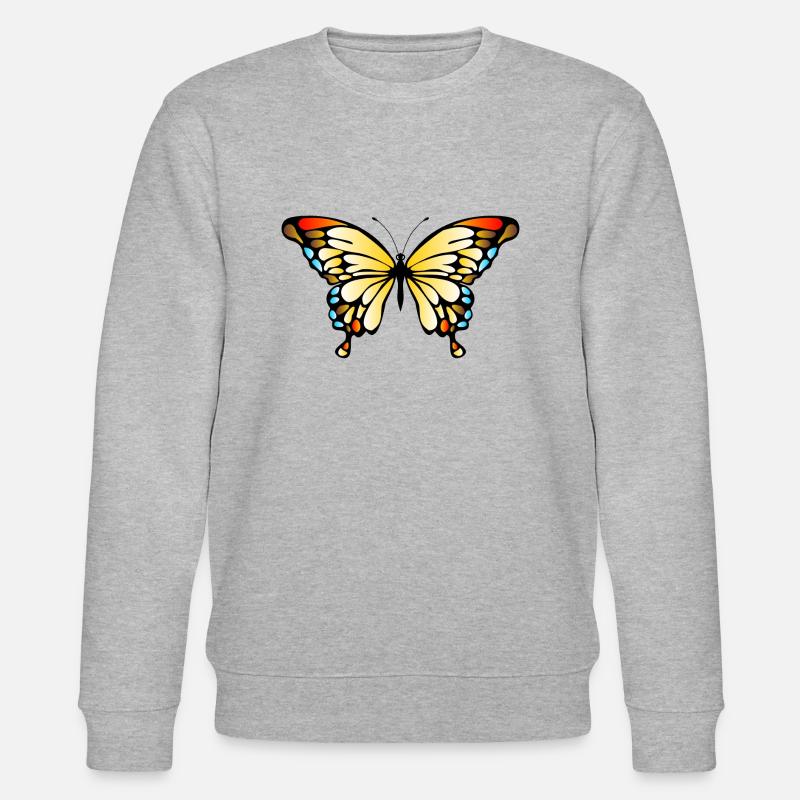 Schmetterling - Stanley/Stella Unisex Bio-Sweatshirt CHANGER  - Grau meliert