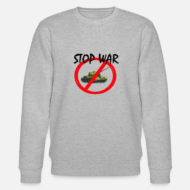 Stop War - Stanley/Stella Unisex Bio-Sweatshirt CHANGER  - Grau meliert