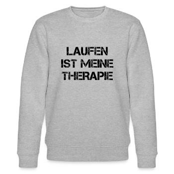 Laufen Ist Meine Therapie - Stanley/Stella Unisex Bio-Sweatshirt CHANGER  - Grau meliert - Vorne - Nik (191cm) & Marisol (170cm)