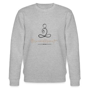 It's so nice not to give a fuck - Stanley/Stella CHANGER Unisex Organic Sweatshirt - heather grey - Front - Nik (191cm) & Marisol (170cm)