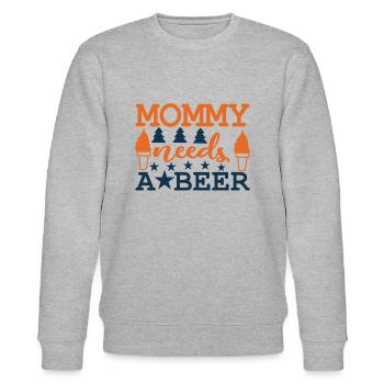 Bier nach dem Abstillen - Stanley/Stella Unisex Bio-Sweatshirt CHANGER  - Grau meliert - Vorne - Nik (191cm) & Marisol (170cm)