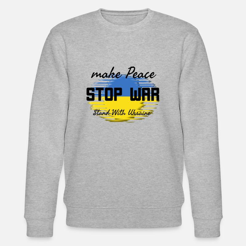 Make peace Stop War - Sweat bio CHANGER Stanley/Stella Unisexe - gris chiné