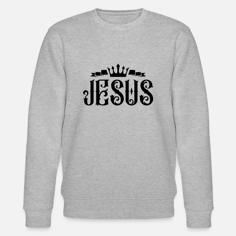 jesus - Stanley/Stella Unisex Bio-Sweatshirt CHANGER  - Grau meliert