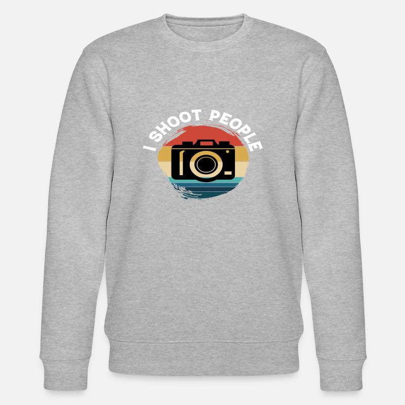 I shoot People - Stanley/Stella Unisex Bio-Sweatshirt CHANGER  - Grau meliert