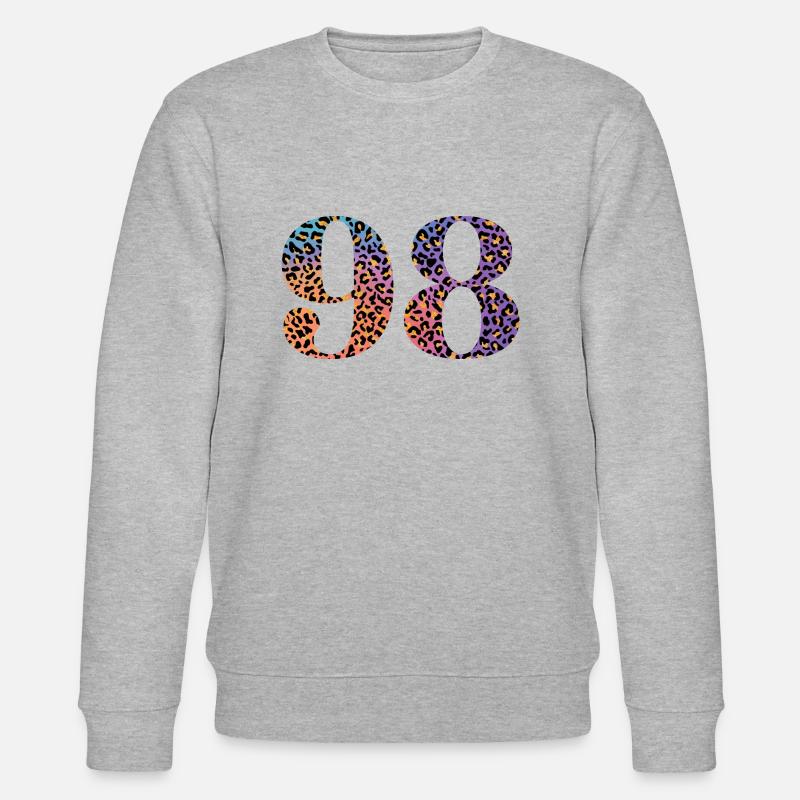 98e anniversaire léopard - Sweat bio CHANGER Stanley/Stella Unisexe - gris chiné