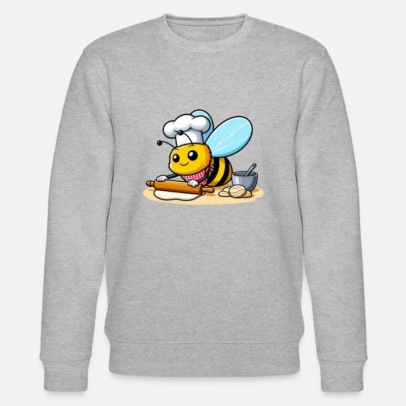 Backende Biene - Stanley/Stella Unisex Bio-Sweatshirt CHANGER  - Grau meliert