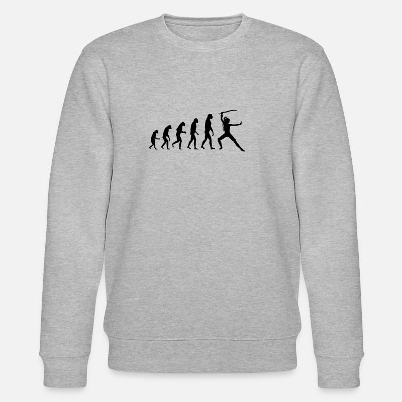 Evolution Swordsman - Stanley/Stella CHANGER Unisex Organic Sweatshirt - heather grey