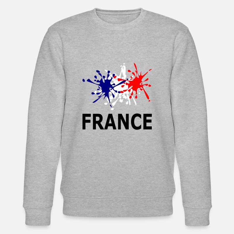 Bleu Blanc Rouge Frankreich - Stanley/Stella Unisex Bio-Sweatshirt CHANGER  - Grau meliert
