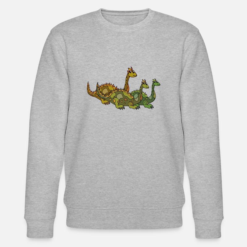 Dinosaurier - Stanley/Stella Unisex Bio-Sweatshirt CHANGER  - Grau meliert