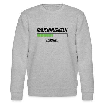 Bauchmuskeln Loading... - Stanley/Stella Unisex Bio-Sweatshirt CHANGER  - Grau meliert - Vorne - Nik (191cm) & Marisol (170cm)