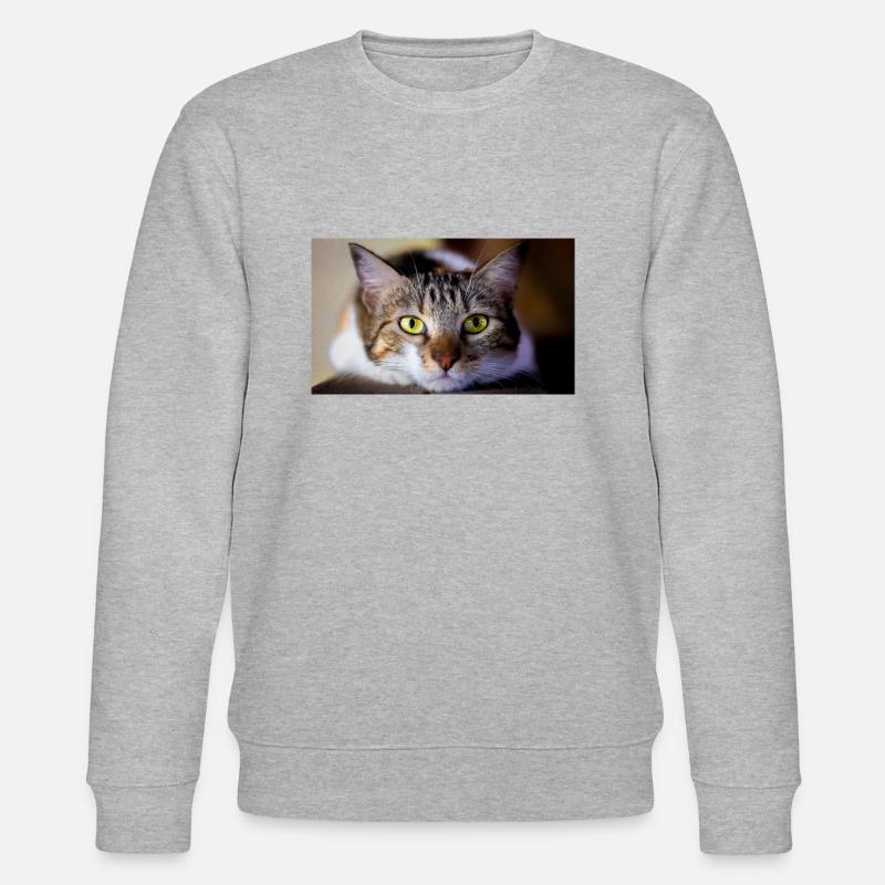 le chat au doux regard - Sweat bio CHANGER Stanley/Stella Unisexe - gris chiné