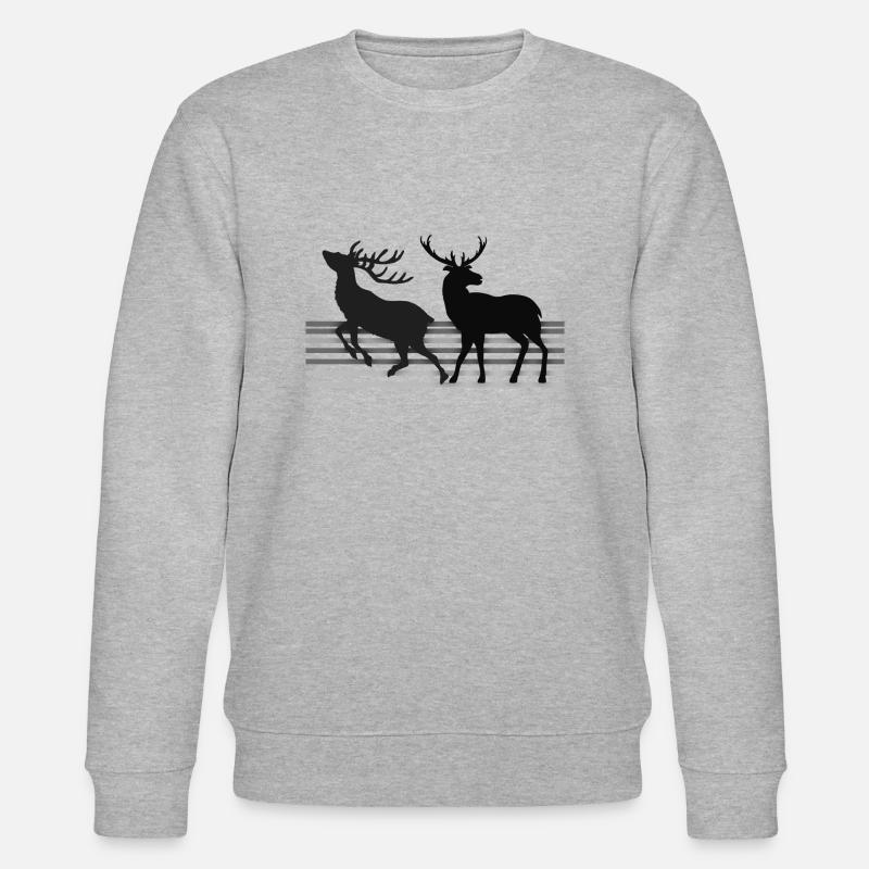 Hirsch - Stanley/Stella Unisex Bio-Sweatshirt CHANGER  - Grau meliert