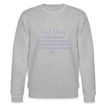 Human Design Generator "Running!" - Stanley/Stella Unisex Bio-Sweatshirt CHANGER  - Grau meliert - Vorne - Nik (191cm) & Marisol (170cm)