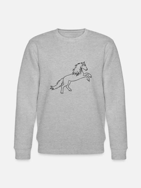 Pferd - Stanley/Stella Unisex Bio-Sweatshirt CHANGER  - Grau meliert