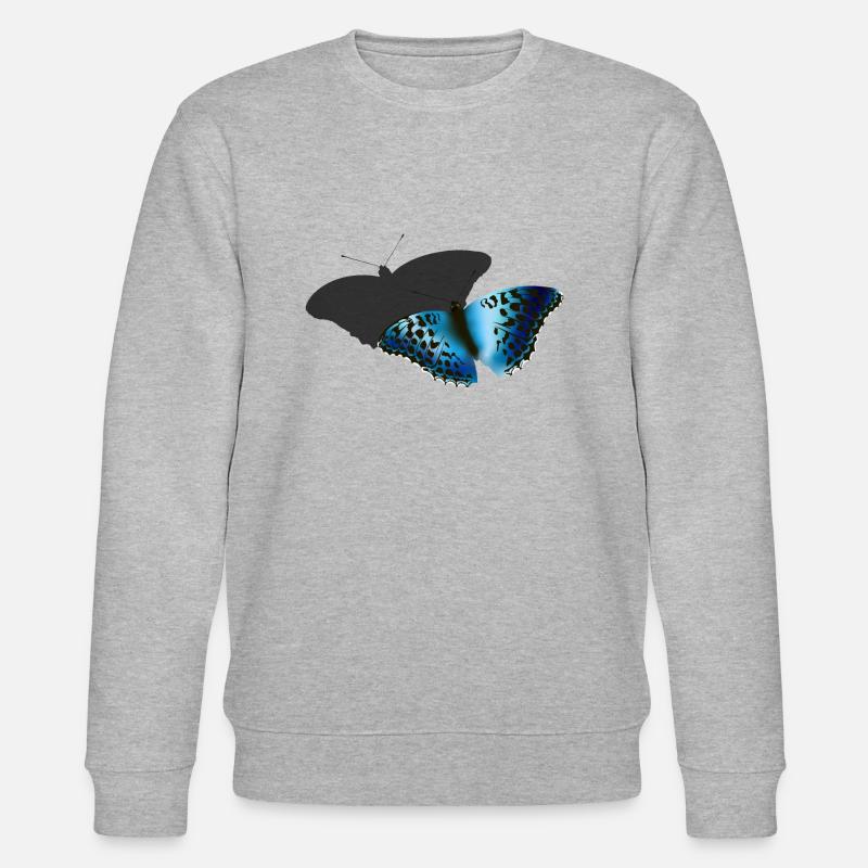 papillon bleu - Sweat bio CHANGER Stanley/Stella Unisexe - gris chiné