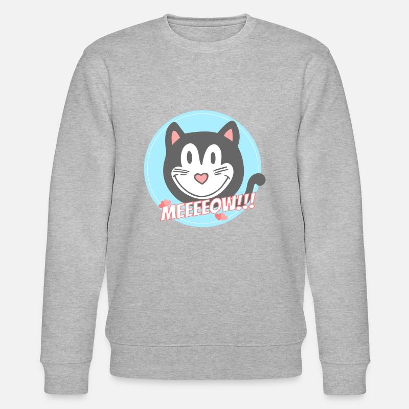 Katze, meow - Stanley/Stella Unisex Bio-Sweatshirt CHANGER  - Grau meliert
