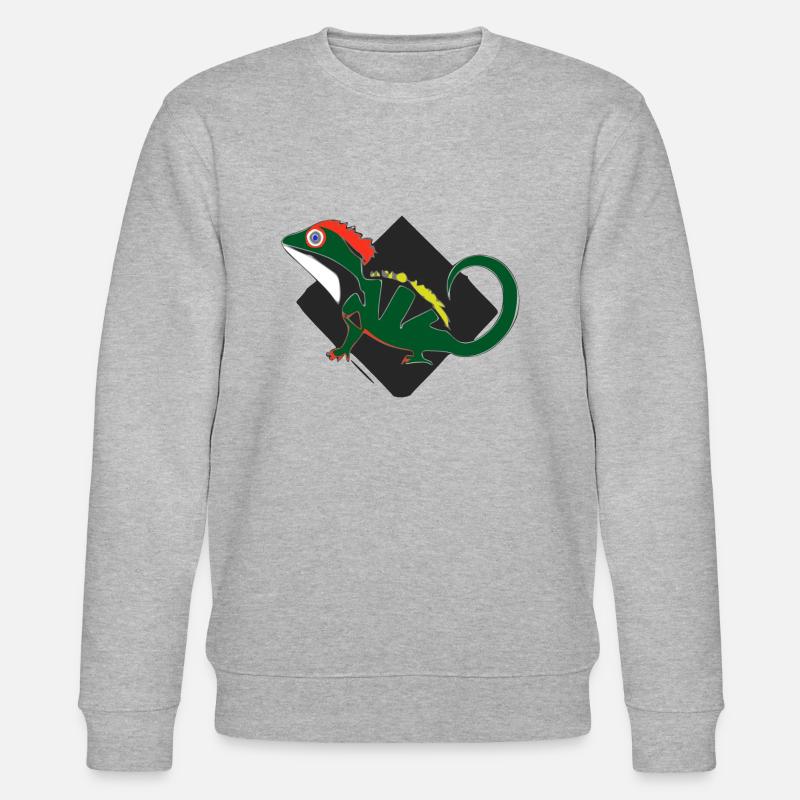 Die Eidechse - Stanley/Stella Unisex Bio-Sweatshirt CHANGER  - Grau meliert