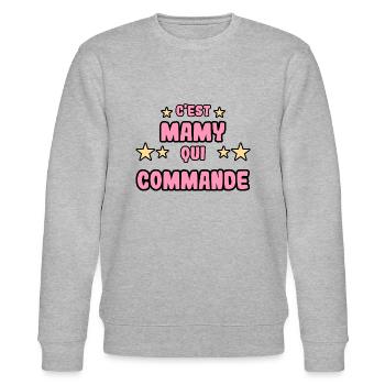 C'est mamy qui commande - Sweat bio CHANGER Stanley/Stella Unisexe - gris chiné - Devant - Nik (191cm) & Marisol (170cm)