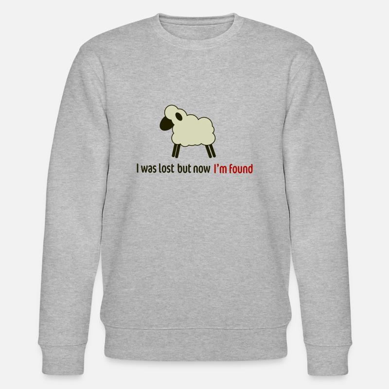 Moutons mignons dictons chrétiens - Sweat bio CHANGER Stanley/Stella Unisexe - gris chiné